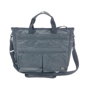 良好◆PORTER ポーター 東急ハンズ限定 2WAYバッグ◆ ブラック PVC ストレージ メンズ 多機能 bag 鞄