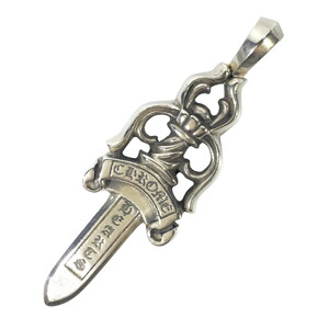 CHROME HEARTS クロムハーツ ネックレス ダガー ペンダント ラージ ウィズベイル LARGE DAGGER LG W/BALE L シルバー トップ