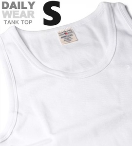 AVIREX アヴィレックス RIB TANK TOP ホワイト Sサイズ / DAILY リブ タンクトップ / デイリーウェア 新品 アビレックス 白