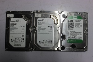 3.5 sata 2tb hdd 3個セット 保証あり送料込1円開始