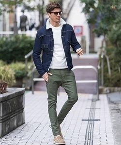 wjk　side cargo skinny カーゴ　スキニー　ストレッチ　パンツ　5922 cs49p　オリーブ　サイズ　L