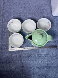 e097★茶器揃え 華苑 湯呑み 急須 4客セット 茶器 日本茶 煎茶★