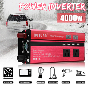 ☆新品・未使用☆☆送料無料☆ インバーター（赤）入力DC12V 出力AC110V 連続出力1000W トランスコンバータ充電器ソーラー lcdディスプレイ