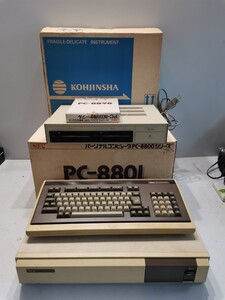 NEC PC-8801 KOHJINSHA KD-280セット 元箱付 旧型PC ジャンク扱い0003