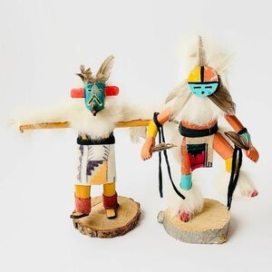カチナドール 2体セット 精霊 インディアン ネイティブ ホピ ナバホ カチーナ 　インディアン　NAVAJO　HOPI　ZUNI 