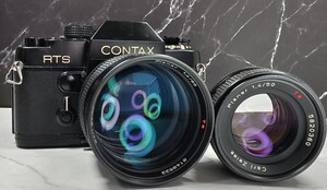 【終活整理】CONTAX RTS＋Planar 85mm f1.4 シンデレラポートレート＋50mm f1.4「標準の帝王」プラナー2本セット 各動作良好 露出計OK 