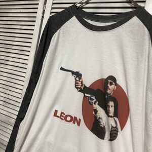 AWAR 1スタ 白 ムービー Tシャツ 長袖 ロンT レオン Leon 映画 ラグラン 90s 00s ビンテージ アメリカ 古着 卸 仕入れ kg