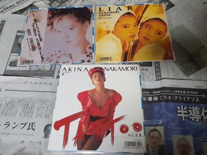 中森明菜希少EPシングル3枚まとめて！美品揃です。「LIAR」「I MISSED THE SHOCK」「TATTOO」