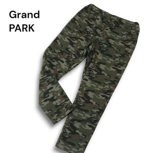 21AW★ Grand PARK グランドパーク ニコル 秋冬 【カモフラ 迷彩 総柄】 裏起毛★ ニット テーパード パンツ Sz.48　メンズ　A4B04976_A#Q