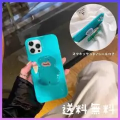 iphone11 proケース 緑 恐竜 ポップソケット TPU かわいい 新品