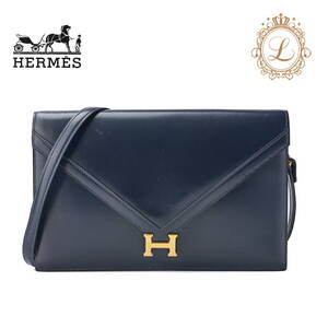 HERMES エルメス リディ ショルダーバッグ ボックスカーフ ネイビー Navy（ゴールド金具） ショルダーバッグ ミニショルダーバッグ レディ