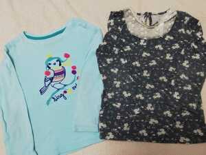 美品レース付き長袖プールオーバー　+　GYMBOREE 長袖Tシャツ 120　綿100% 2枚セット 