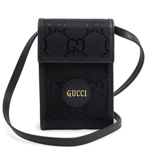 （新品・未使用品）グッチ GUCCI オフザグリット ミニ ショルダーバッグ GGナイロン ブラック 黒 アンティークシルバー金具 625599 箱付