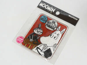 ★新品★匿名配送★　ムーミン　ワッペン　ステッカー　アイロン　両用タイプ　リトルミイ　橋の上　MOOMIN　刺繍　アイロンパッチ