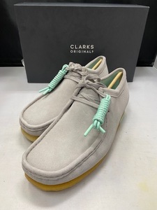 【訳あり新品】Clarks Wallabe Grey Combi 26160202 UK8.0 26.0cm クラークス ワラビー グレーコンビ　オックスフォード 