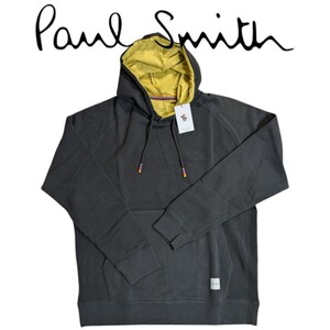 新品 ポールスミス Paul Smith パーカー L トレーナー アーティストストライプ ラウンジウェア ラグラン袖 ブラック 秋 冬