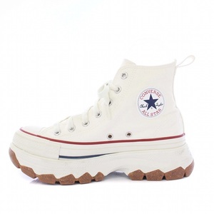 コンバース CONVERSE REACT ALL STAR R TREKWAVE HI ハイカットスニーカー 厚底 キャンバス US5.5 24.5cm 白 ホワイト 1SD663 /KH ■OF レ