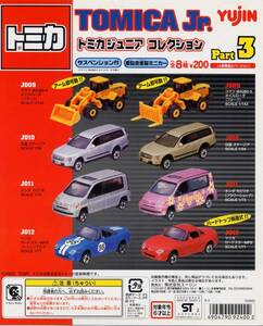 トミカ Ｊｒ　トミカジュニアコレクション　ＰＡＲＴ３　全８種