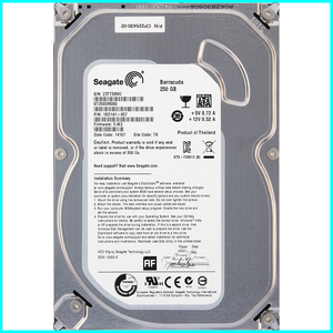 Seagate ST250DM000-1BD141-057 富士通 CP225430-02 3.5インチ SATA600 250GB 1073回 11805時間