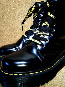 【Dr.MARTENS】ドクターマーチン JADON ジェイドン 8ホールブーツ UK8 (27cm ) BLACK 厚底 ダブルソール【美品】