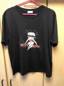 正規 18SS SAINT LAURENT PARIS サンローラン パリ BETTY BOOP ペティブープ Tシャツ カットソー 黒 S 480330 YB2IZ