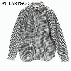 状態良 AT LAST&CO アットラスト 千鳥格子柄 シャツ 長袖 15 ブッチャープロダクツ Butcher Products メンズ