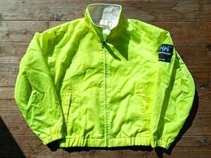 90s ヘリーハンセン HELLY HANSEN スタンドジップジャケット HOU6810 蛍光イエロー size L メンズ ゴールドウイン アウトドア 古着USED