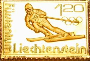 1 インスブルックオリンピック 五輪 スキー 切手 コレクション 国際郵便 限定版 純金張り 24KTゴールド 純銀製 銀 メダル コイン プレート