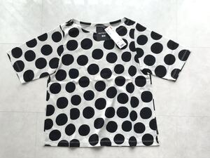 マリメッコ Tシャツ Sサイズ 新品 ユニクロ marimekko ブラック 水玉