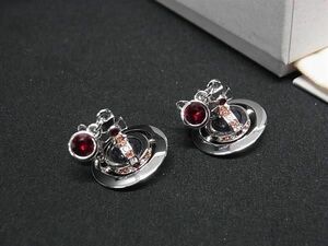 1円 ■美品■ Vivienne Westwood ヴィヴィアンウエストウッド オーブ ピアス アクセサリー レディース シルバー系×パープル系 FD1825