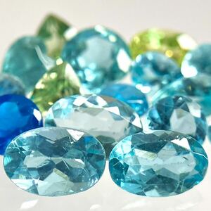 ●天然アパタイト17点おまとめ5ct●u ルース 裸石 宝石 ジュエリー jewerly apatite