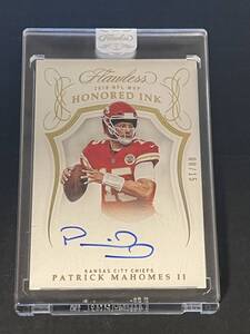 Patrick Mahomes（パトリック・マホームズ）【2019 Panini Flawless】2018 NFL MVP Honored INK Auto #/15 | シール未開封