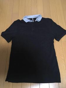 ニールバレット NEIL BARRETT 半袖ポロシャツ SLIM FIT スリムフィット ブラック 黒 ポルトガル製 S