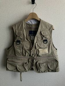 【GAP】フィッシングベスト MEDIUM カーキ系 複数ポケット 高機能 オールドギャップ 80s 90s VINTAGE 