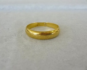 896▽指輪/リング 純金 サイズ：約9号 全重量：約3.1g