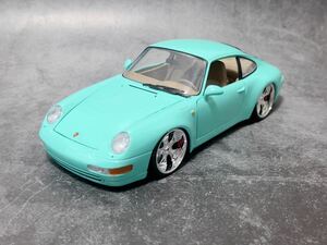 絶版レア★　UT 1/18 ポルシェ 911 (993) カレラ ミントグリーン　カスタム品　オートアート（前身）　Autoart