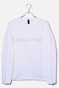 2021AW wjk ダブルジェイケイ glitter rogo L-S グリッター ロゴ 長袖Tシャツ カットソーM WHITE ホワイト 7317 cj27u /◆ メンズ