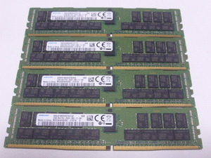 メモリ サーバーパソコン用 Samsung DDR4-2666(PC4-21300) ECC Registered 32GBx4枚 合計128GB 起動確認済です M393A4K40CB2-CTD7Q