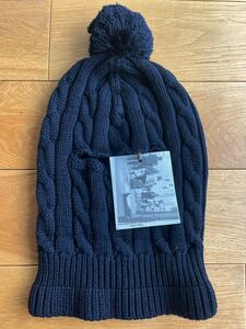 【新品　2019F/W】ENGINEERED GARMENTS Pom Pom Beanie Navy エンジニアドガーメンツ ポンポンビーニー　ニットキャップ バラクラバ 帽子