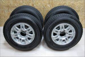 ★★6323★★ブリヂストン・195/80R15LT・2023年・タイヤ・社外・15×6J・ET33・穴6・PCD139.7・アルミホイール4本★★ハイエース200系