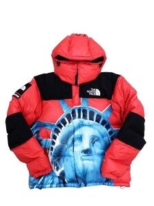 シュプリーム×ザノースフェイス 自由の女神 バルトロジャケット M レッド ダウンジャケット Supreme×THE NORTH FACE 中古品[C128U337]