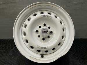 旧車ホイール SUPER RAP スーパーラップ BRIDGESTONE製 14インチ 1本 6J4HPCD100+38 軽量 希少 当時物　(VHM604)