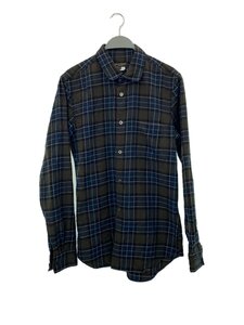 COMME des GARCONS HOMME PLUS◆長袖シャツ/S/ポリエステル/GRY/チェック/PT-B054