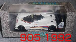 654 1/43 プジョー905 EVO　ルマン優勝 1992 1号 PEUGEOT