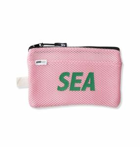 【新品未使用】 22SS 新品 WIND AND SEA ウィンダンシー MESH ZIPPER POUCH ポーチ PINK ピンク色 小物 即決早い者勝ち