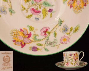 U597 【泉美】MINTON ミントン ハドンホールグリーン コーヒーカップ＆ソーサー 洋食器