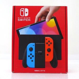 ★中古★Nintendo Switch 本体 Joy-Con(L)ネオンブルー/(R)ネオンレッド 有機ELモデル HEG-S-KABAA (スイッチ/1円～)★【GM649】