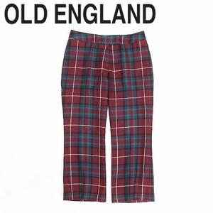 ◆OLD ENGLAND オールド イングランド チェック柄 ウール クロップド パンツ 36