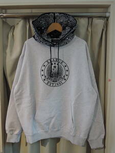 X-LARGE エクストララージ XLARGE PATTERN BLOCKED HOODED SWEATSHIRT パーカ フーディー アッシュ Lサイズ 2024 最新人気品