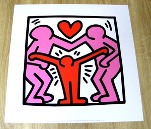 Keith Haring (キースヘリング) Untitled (1989) family,2003 イギリス製シルクスクリーンポスター